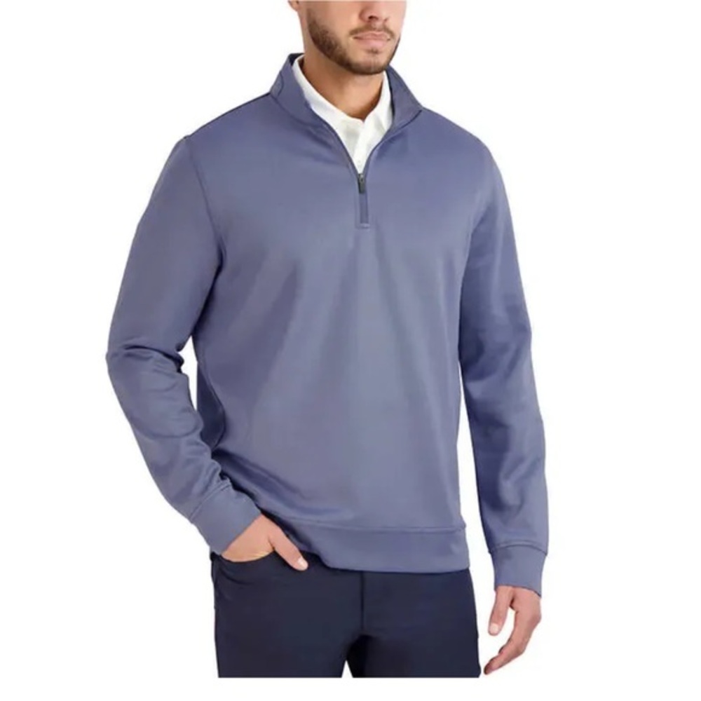 Hickey Freeman Moisture Wicking 1/4 Zip Pullover Sweater Size 3XL Color: Denim